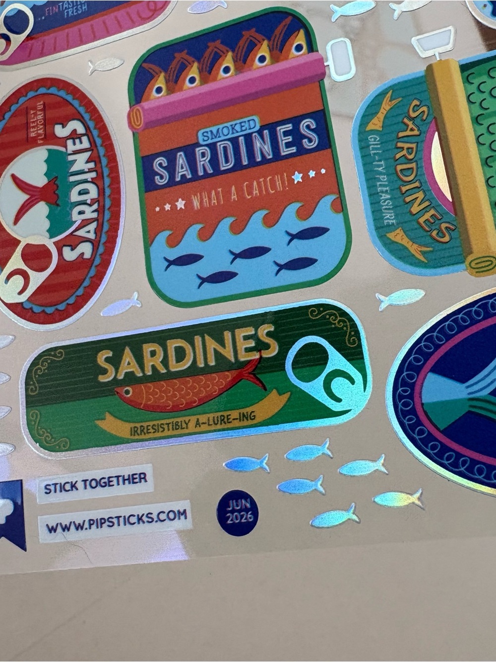Grocery-Themed Sticker Sheet — Pasta, Sardines, Tomatoes & Rose Lemonade - Picture 10 of 13